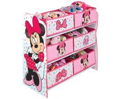 Minni - Mobile con contenitori per la cameretta a 6 scomparti