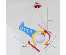Tkind Moderno E27 Lampadari Lampada a sospensione Elegante Lampada da Soffitto Metallo Pendente Luce Personalità Aerei Ciondolo Lampada Creativo Lovely Fumetto Decorativa per le Ragazze Giovani Bambini Camera Cameretta Bambino Camera da Letto, Ø 66 cm