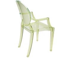 Kartell Loulou Ghost Sedia per Bambini, Confezione da 4 Pezzi, Giallo
