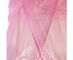 Kkmore New Round Lace Curtain Dome letto a baldacchino del reticolato principessa zanzariera (rosa)
