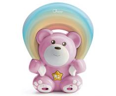Chicco Rainbow Bear Proiettore Musicale, Luce Notturna Bambini e Neonati, Orsetto con Musica Rilassante e Proiezione Arcobaleno a Larghezza e Direzione Regolabile - Giochi Neonati 0+ Mesi