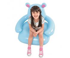 Jilong JL037251NPF -P115 Hippo divano - sedie gonfiabili per bambini dai 3 anni, 78 x 70 x 66 cm