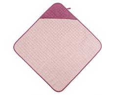 Makian mussola accappatoio bambina, OekoTex Standard 100 test, asciugamano con cappuccio per bambini cotone da bagno neonati - (Rosa)
