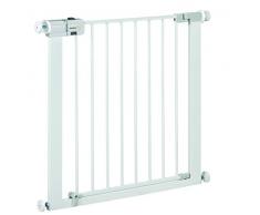 Safety 1st Easy Close Metal Cancelletto di sicurezza in metallo per bambini, porte, scale, vani con apertura 73-80 cm, allungabile fino a 136 cm con estensioni vendute separatamente, in metallo bianco