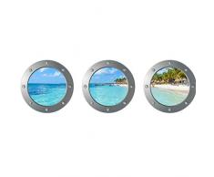 VORCOOL Accessori Decorativi per la Casa 1 Set di Adesivi Vista Mare Spiaggia Ornamento Segno Elementi Decorazione Domestica per Neonati Bambini Taglia M