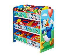 HelloHome Topolino Bambini Cassettiera, Legno, Multicolore