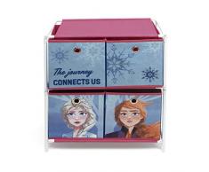 ARDITEX WD12906 - Scaffale con 4 contenitori tessili da 53 x 30 x 60 cm Disney-Frozen II