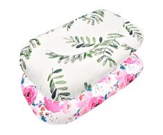 HHSclothing Sciarpa Anello Cotone Fodera Rimovibile da 2 Pezzi per Fodera per Lettino Neonato Fodera per Cuscino per Lettino Super Morbida Floreale per Bambini Principessa Carnevale (E, One Size)