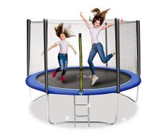 YM Trampolino Elastico da Giardino Tappeto Elastico Esterno Sport Rete YOURMOVE (Diametro 183 cm)