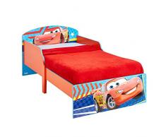 Worlds Apart (WAP) Cars Hello Home Il Lettino, con Le Brillanti Stampe di Fulmine MC Queen su Testata e Pediera, MDF, Rosso/Blu