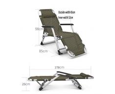 XEWNEG Sdraio da Giardino Pieghevole Seggiolone Ufficio Pausa Pranzo Lazy Beach Indietro Summer Home Sedia da Letto Multifunzionale Portatile, Imbottitura in Cotone Staccabile (Colore : B)