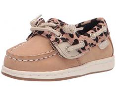 Sperry Coastfish Jr - Lettino Unisex per Bambini, in Lino, Avena Leopardata, 5 Little Kid US