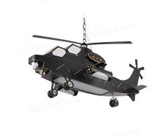 Rishx Creativo Combat Aircraft LED Lampade a sospensione Unico Elicottero Lampadario Bambini Camera da letto Decorazione Lampada a sospensione Scuola materna Studio Soffitto a soffitto