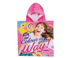 Disney Asciugamano da Bagno per Bambina Poncho Soy Luna Velour con Cappuccio (Rosa)