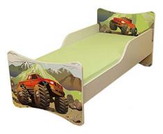 Best For Kids Letto per Bambini 90x180 - Auto [Importato dalla Germania]