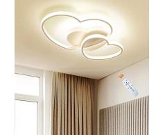 Plafoniera LED Lampada Da Bambini Camera Da Letto Dimmerabile Bianca Design Forma Cuore Lampada Da Soffitto Moderna Metallo Acrilico Lampadario Per Cucina Sala Da Pranzo Soggiorno Cameretta,50cm