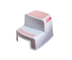 HomDSim - Sgabello per bambini per il bagno, per imparare a usare il WC, antiscivolo, con impugnatura morbida, per la sicurezza in bagno, sgabello per il bagno e la cucina, rosa, 1 confezione