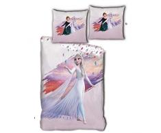 AYMAX S.P.R.L. Frozen - Biancheria da letto per bambini, 140 x 200 cm + 63 x 63 cm