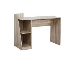 Bizzotto Scrivania Clare Naturale 110 CM in Legno Porta PC da Ufficio E Cameretta Scrittoio