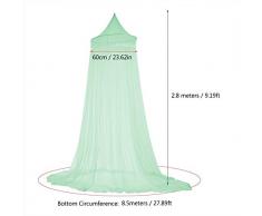 Biancheria da letto elegante della zanzariera della tenda del baldacchino del letto dei bambini di principessa del pizzo per la lettiera della stanza delle ragazze(verde)