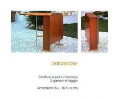 Tavolo in Legno Richiudibile Pieghevole Noce mod. Susanna 140x75x78 cm