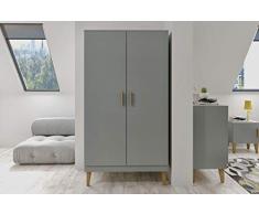 Wonderhome Kids Armadio Cameretta per Bambini - Set arredo Camera Bambini - Grigio