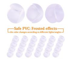 Paraspigoli, Protettore di Angoli, Protettore di Angolo per Sicurezza di Bambini, Paraurti Bordo Tavolo Realizzato in PVC di Alta Qualità per Adulti Bambini Set di 10 pezzi Coperta di Protezione della Presa di Sicurezza e Adesivo Extra Forte