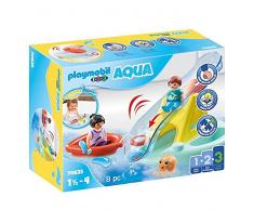 Playmobil 1.2.3 Aqua 70635 Isola con Dondolo Acquatico, Gioco Galleggiante per la Vasca da Bagno per Bambini Piccoli, Primo Giocattolo per Bambini, da 18 Mesi a 4 Anni