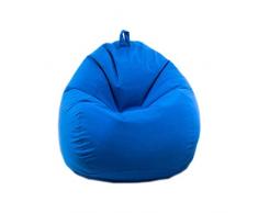Highdi Pouf Poltrona Sacco, Bambini & Adulti Bean Bag Fodera per Sacco di Fagioli per Decorazione della Soggiorno Camera Giardino Salotto Balcone, Senza Ripieno (Blu,80x90cm)