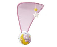 Chicco Carillon Proiettore Next2Moon, Giostrina Proiettore Culla e Tavolo, Proiezione Narrativa Colorata, Melodie e Suoni Rilassanti, Pendenti in Tessuto, Sistema Di Aggancio Modulare, Rosa, 0 mesi+