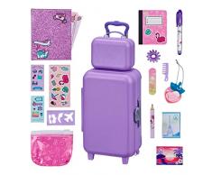 Real Littles Valigia giocattolo, valigetta giocattolo e diario giocattolo con 10+ piccole sorprese e micro stazionario di lavoro reale