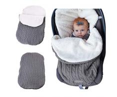 Neonati Coperta Passeggino, Sacco a Pelo Caldo per Neonati Lavorato a Maglia allUncinetto
