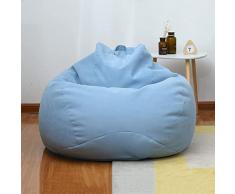 Highdi Pouf Poltrona Sacco, Bambini & Adulti Bean Bag Fodera per Sacco di Fagioli per Decorazione della Soggiorno Camera Giardino Salotto Balcone, Senza Ripieno (70x80cm,Blu)