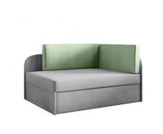 Divano angolare BAFI, con funzione letto, letto per bambini e ragazzi, sinistra/destra, diversi modelli (sinistra, colore 02)