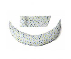 Nuvita 7100 DreamWizard Cuscino Gravidanza e Allattamento - 12 in 1 con Supporto Regolabile – Microsfere – Anallergico e Traspirante – Prodotto in Italia (Big Dots)