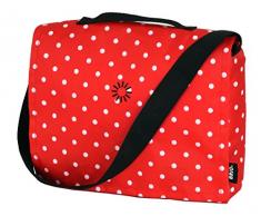 BRIO BRIO-Puppen-Tragetasche-00010 63891594-Borsa fasciatoio per Bambole, Colore Rosso/Bianco, 24891594