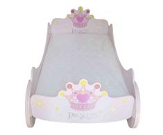 Kiddi Style Letto Reale da Principessa a forma di Carrozza letto in legno per bambini - rosa
