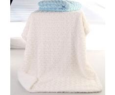 Bambino Coperte Neonato bambino bambina coperta in soffice pile coperta per culla lettino pacchetto regalo Natale102cm×76cm(40in×29.9in) (Bianco)