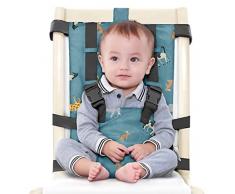 Seggiolone per neonati viaggio mobile seggiolone per bambini cintura di sicurezza/sedia da pranzo/borsa per bambini pieghevole e portatile (Grigio Animale -A)