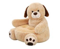 Zinsale Bambini Poltrona peluche Bambino Seduta di supporto divano Animale di peluche Bambini Divano da lettura Cuscino del sedile Giocattoli di peluche Poltrone per camerette (Cane)