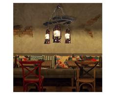 Lampadario per interni , Lampada A Sospensione Industriale Retrò Lampadina A Catena In Metallo Nave Pirata Lampada A Sospensione A LED Per Soggiorno Sala Da Pranzo Sala Da Pranzo ( Color : BType )