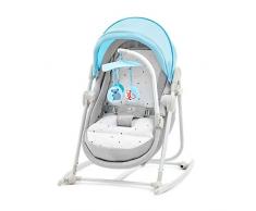 Kinderkraft Sdraietta 5in1 UNIMO, Altalena, Seggiolone, Lettino, Funzione Dondolo, Accessori, Bambini, 0-18 Kg, Blu