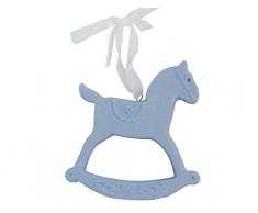 Gisela Graham Blu Cavallo a dondolo, decorazione per cameretta o albero di Natale