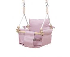 MAMOI® Altalena per bambini + Cintura di Sicurezza | Regolazione in altezza 190-260cm | Dondolo Bambini in Legno | Altalena da giardino | Altalena scandinava | CE | 100% ECO | Prodotto nell UE