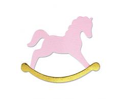 Sizzix 665349-Fustella a Forma di Cavallo a Dondolo di Olivia Rose, Multicolor, Taglia unica