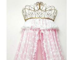 Semplice Principessa Corona Telaio Europeo in Ferro battuto Traliccio Corte Stile zanzariera Staffa Ideale per la Decorazione del Letto per Bambini