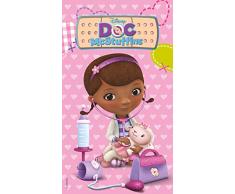 DISNEY Dottoressa Peluche - Telo Mare Asciugamano spiaggia in Cotone spugna 70x140 Dotty