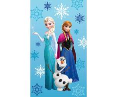 Disney Frozen 043719 asciugamano Frozen Arctic, in cotone effetto velluto, circa 75 x 150 cm