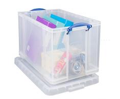 Really Useful Box 84CCB scatola per vestiti, scarpe, giocattoli, 84 l, trasparente