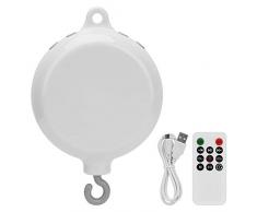 Jingyi Facile da installare Campana per Culla, Letto per Culla per Neonato Appeso Campana Musicale Carillon Musicale Elettrico 12 Pezzi Melodie Dolci, Campana per Culla appesa